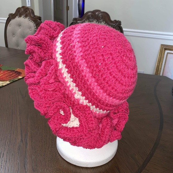 Crochet ruffle hats. Taking orders any colors. These Sold. - Picture 2 of 8